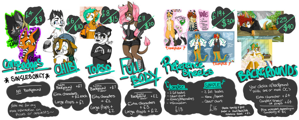 Commission prices - Update by THEsquiddybum