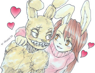 Springtrap and me OC Request by hayashi77