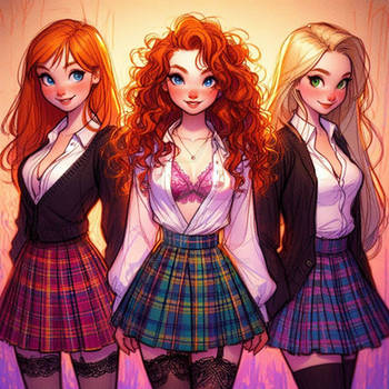 Merida and Friends: School Uniform by Pidgewidgeon69 on DeviantArt