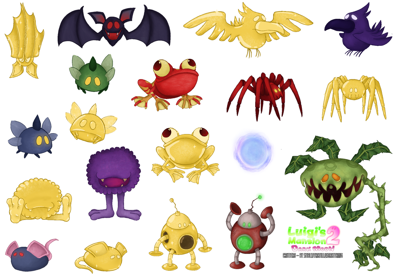 Dark Critters Luigi's Mansion 2: Dark Moon Critters by ThatIllussaatThing on DeviantArt