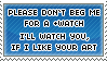 Don't beg for a watch - stamp by GomiZombie