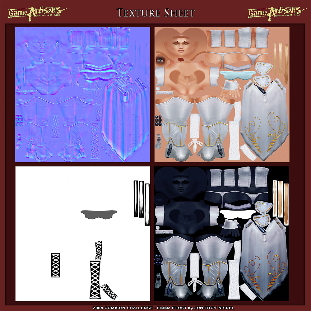 Emma Frost Final Texture Sheet