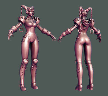 Cyber Chun-Li Wip 16 Bake