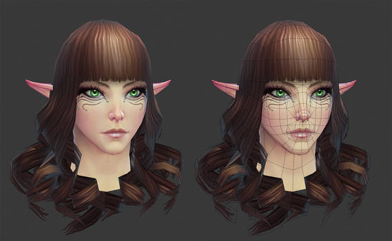 Rift: High Elf Female Head