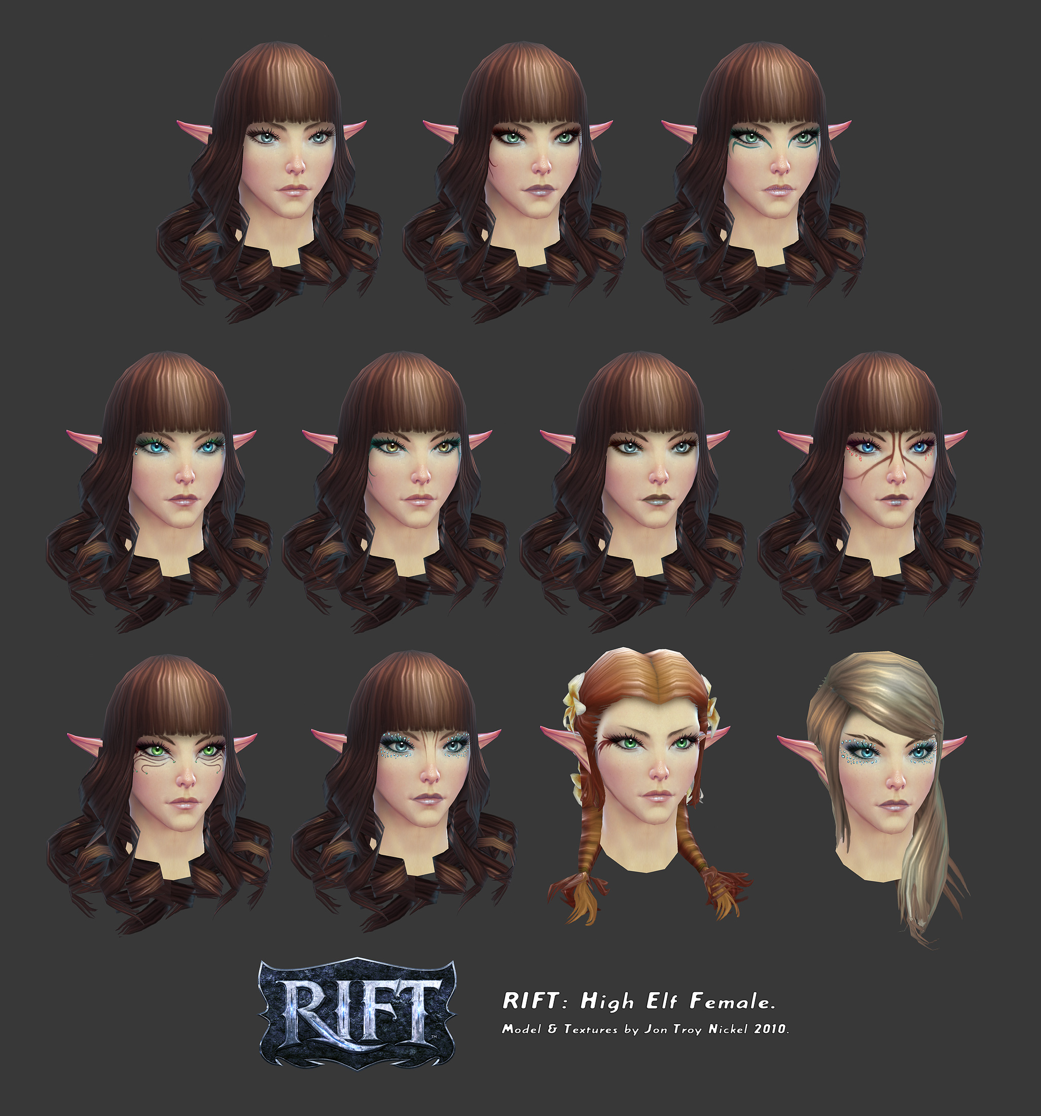 Rift: High Elf Female Head Customisation