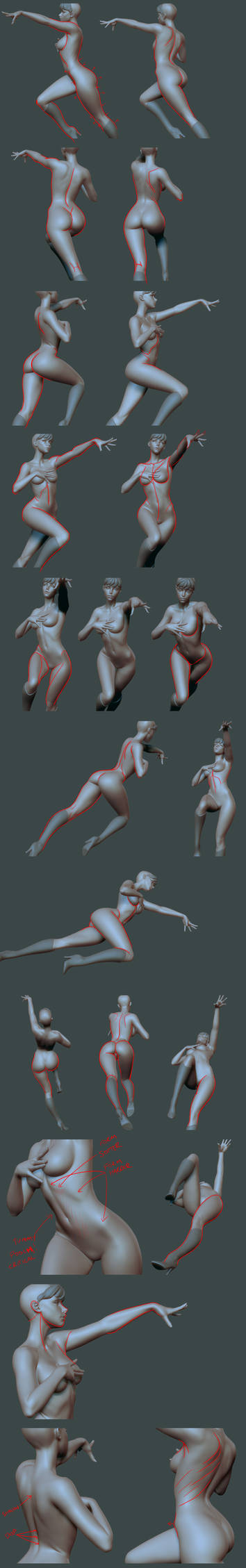 Morrigan Base Body Tweaks - Lines