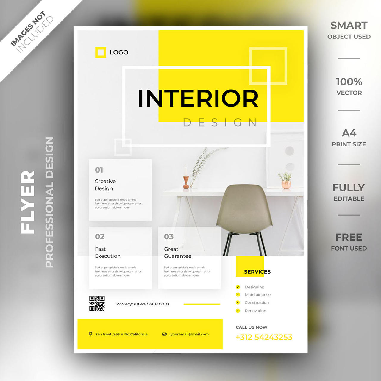 Interior design flyer template by graphicarenadesigns on DeviantArt