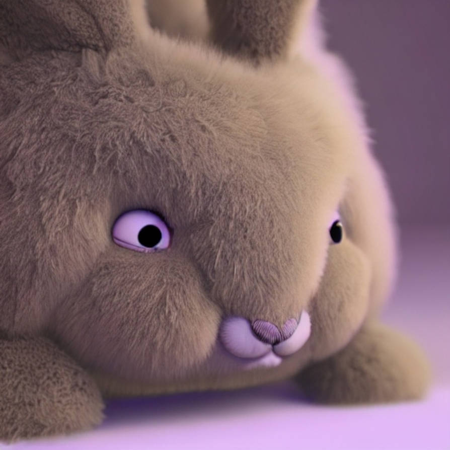 A.I.-Generated Snuggly Soft Fat Plush Rabbit by IggyHazard on DeviantArt