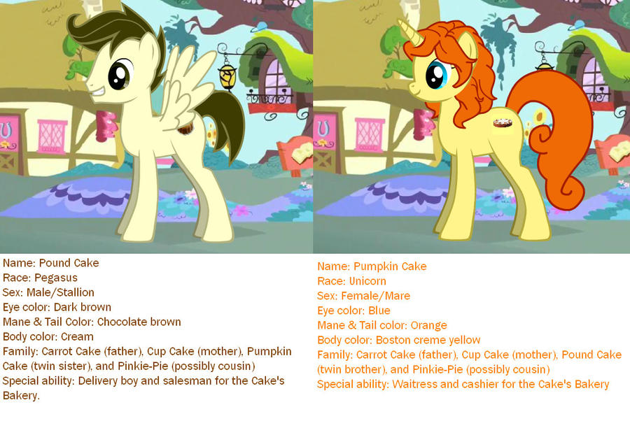 Mlp Older Pound And Pumpkin Cake By Kessielou On Deviantart