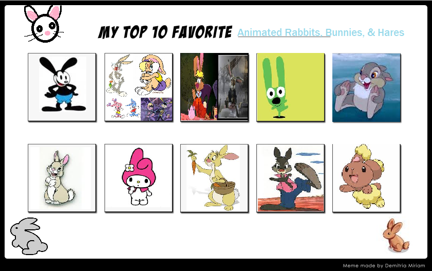 My Favorite Animated Rabbits