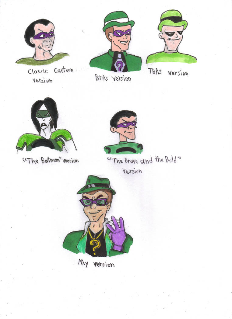 Different Styles of The Riddler by KessieLou on DeviantArt