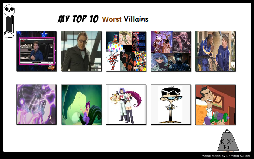 The Lamest Villains, in my opinion