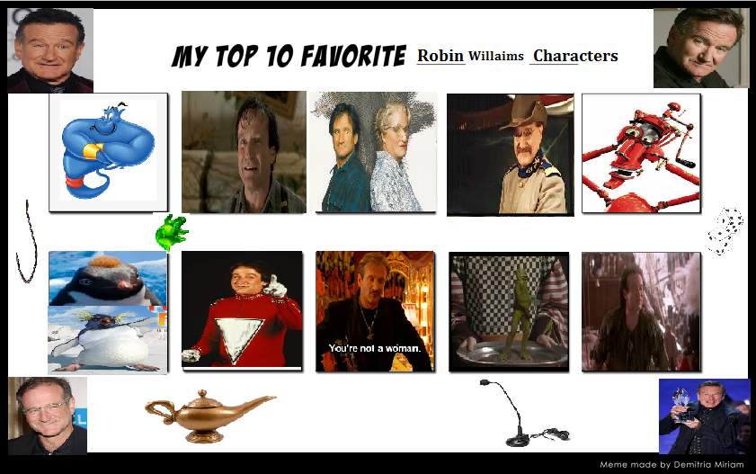 My Favorite Robin Williams Characters