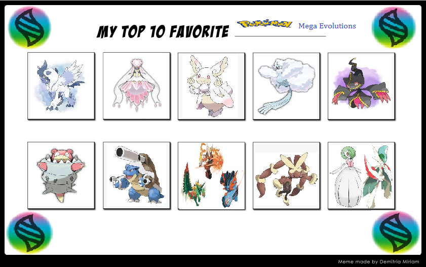 Personal Top 10 Favorite Pokemon by KessieLou on DeviantArt