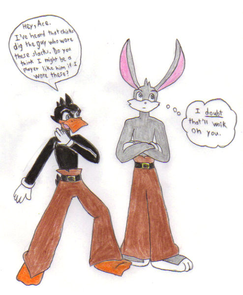 Ace and Duck as Yakko Warner