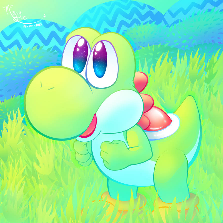 Yoshi! / Artist: The Magic Black Cat by medibangadmin on DeviantArt