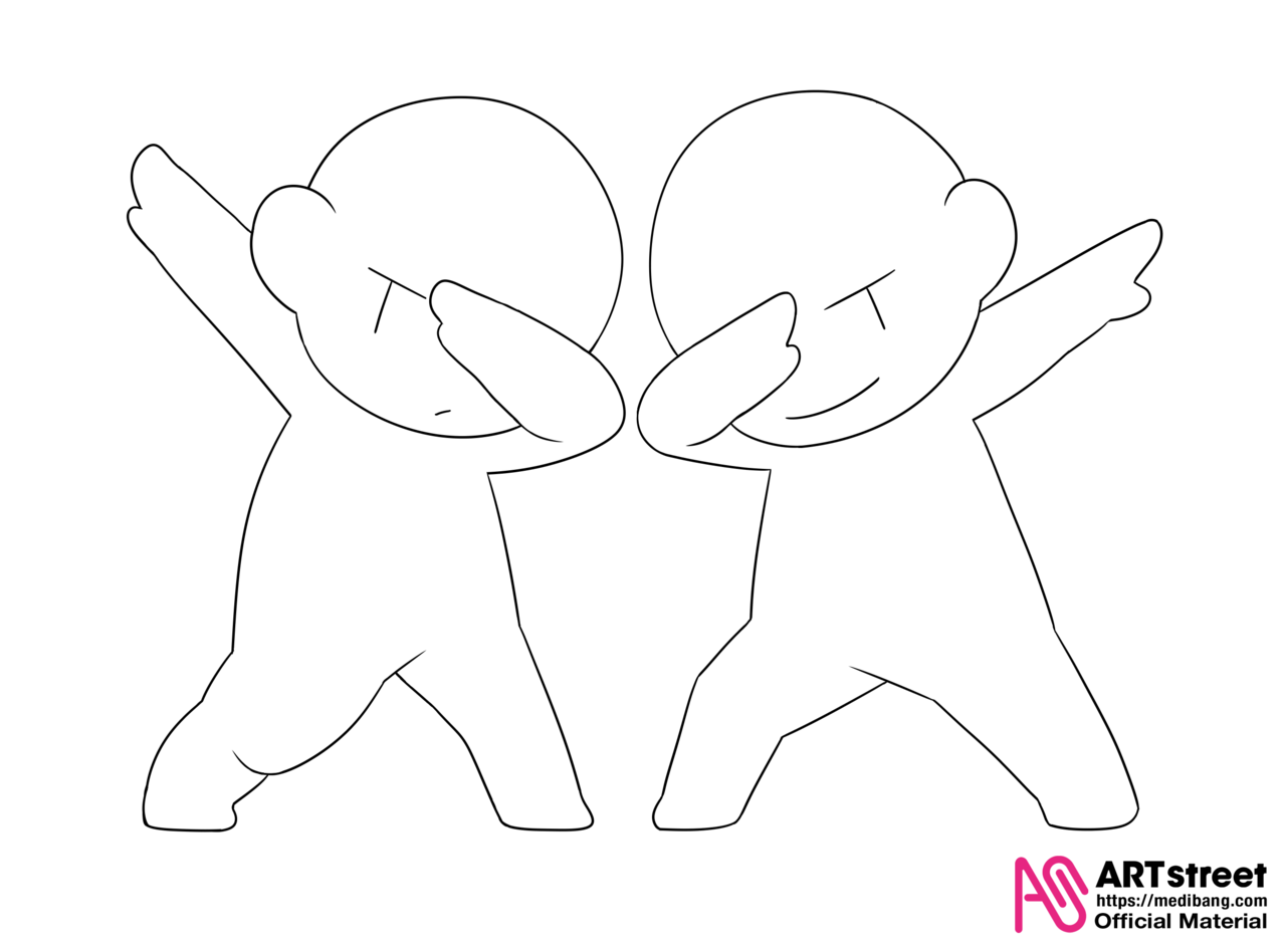 Dabbing In Chibi Style Free Base Lineart By Medibangadmin On Deviantart Dabbing In Chibi Style Free Base Lineart By Medibangadmin On Deviantart