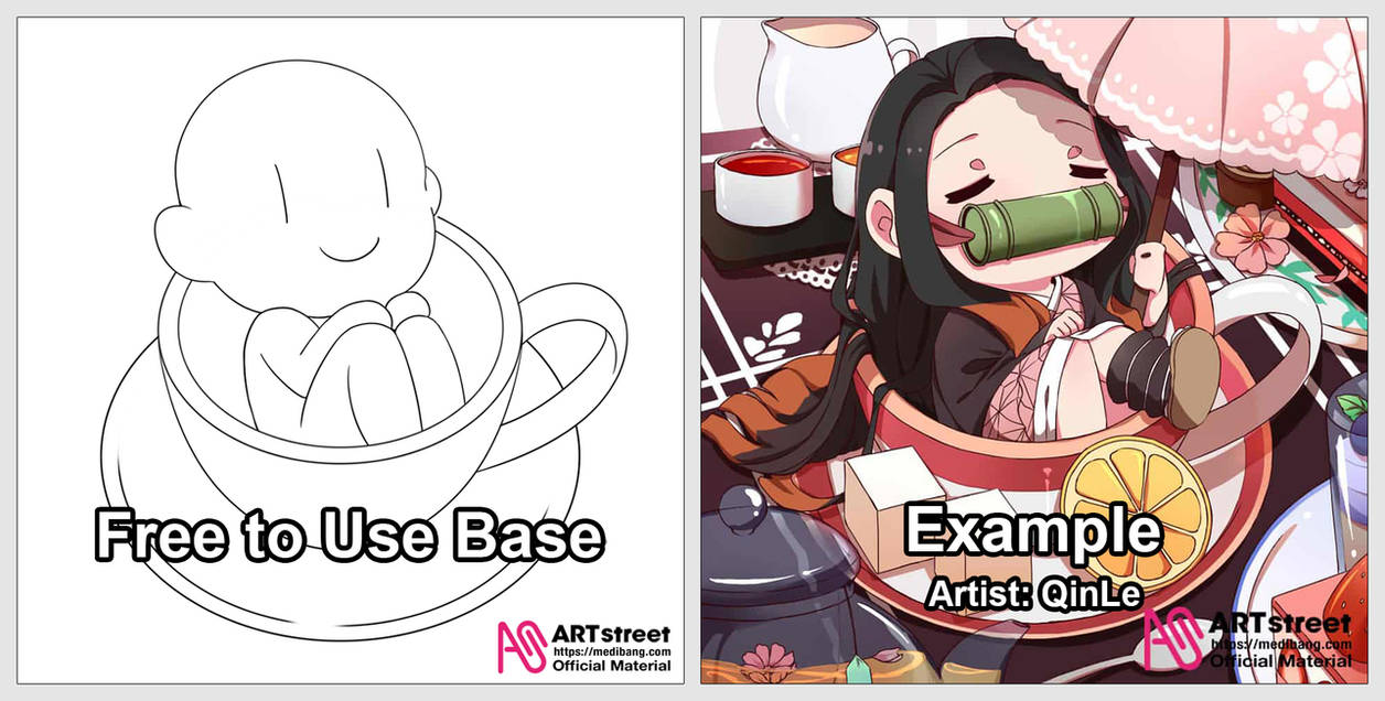 Free To Use Base Chibi In A Cup By Medibangadmin On Deviantart