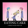 Eating cake