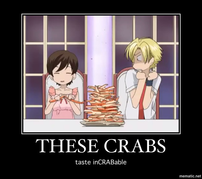 Haruhi's crab pun