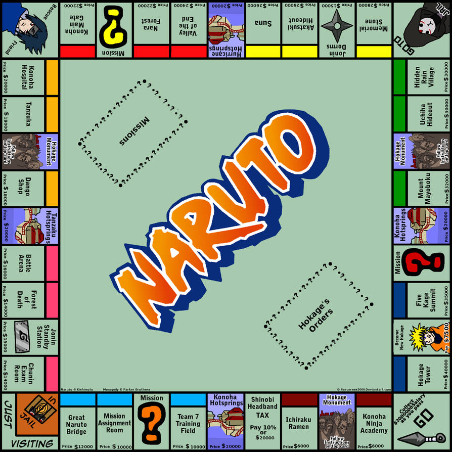 Naruto Monopoly by SerenEvy on DeviantArt