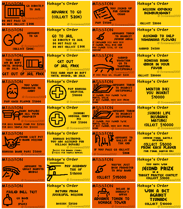 Monopoly chance and community chest deals cards