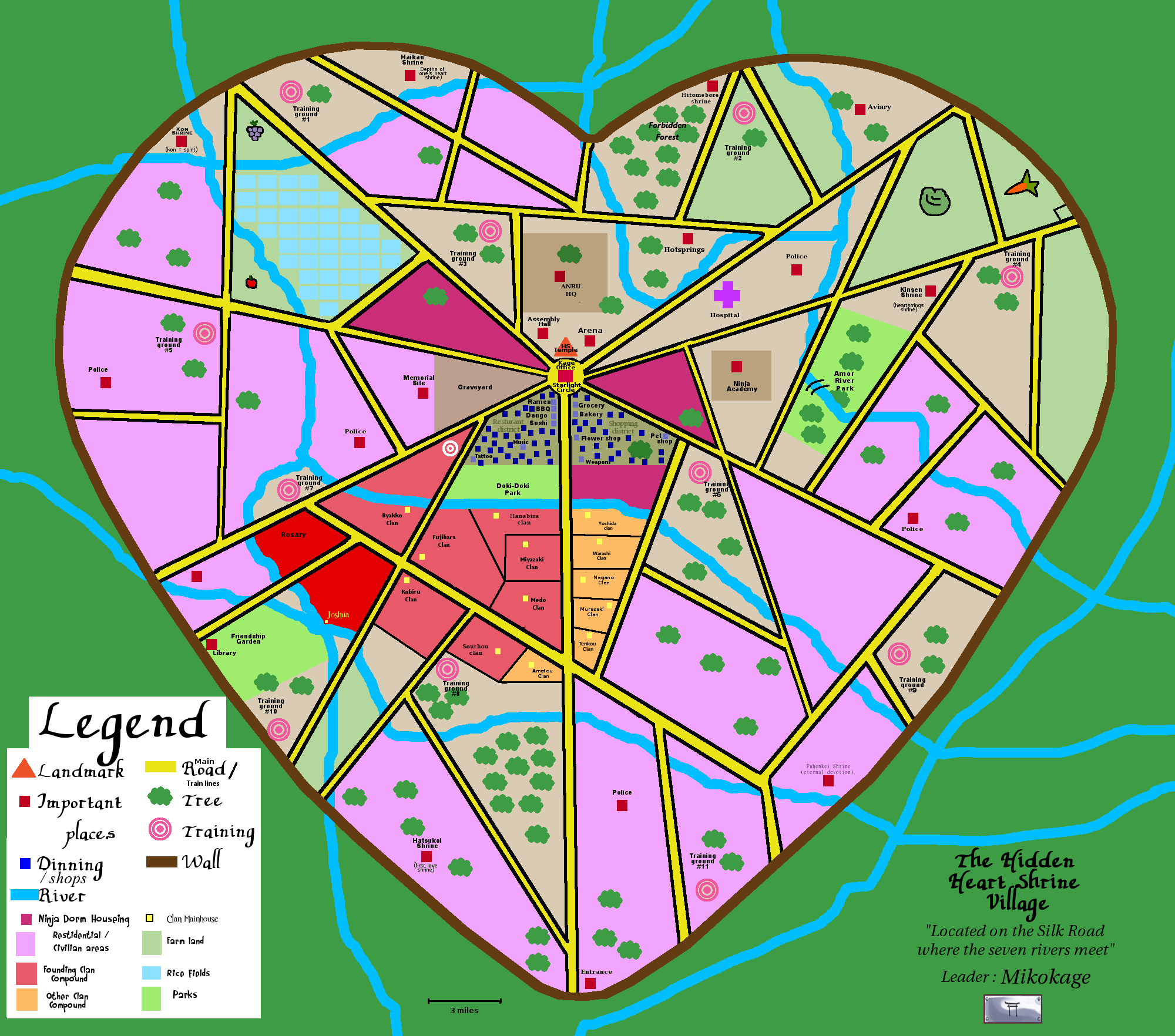 Hidden Heart Shrine Village Map