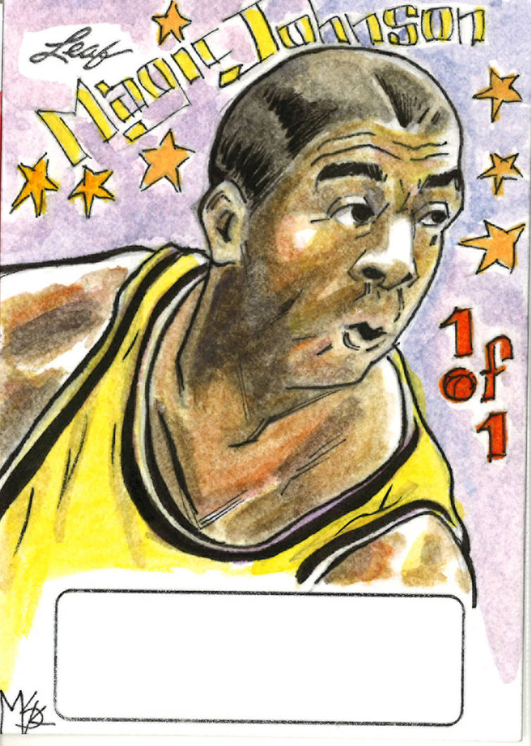 Magic Johnson Lettering Magic Johnson Sketch Card by PickledPeanutMedia on DeviantArt