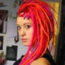 pink and orange candy hair