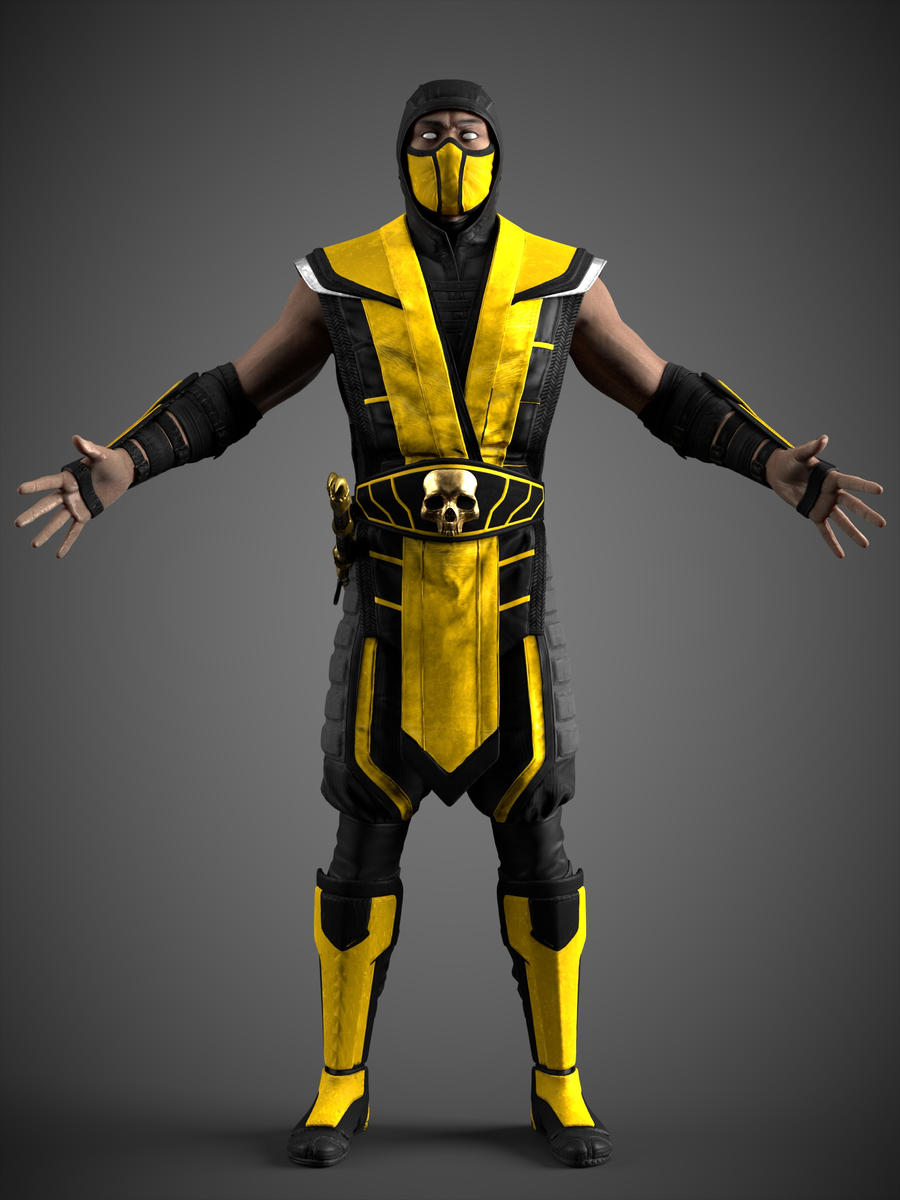 Mk11: Scorpion (O.G. Ninja Costume) by MclarenH on DeviantArt