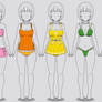 Kisekae Swimsuits: Ribbons/Bows (Codes included)