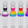 Kisekae Gradient Dress Set II: Pride (w/ codes)