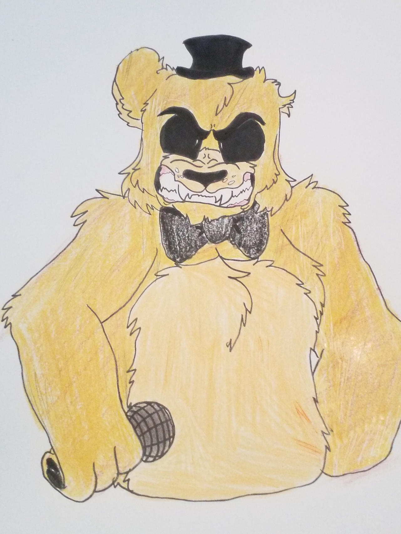 Withered Golden Freddy Drawing By Kattren On DeviantArt withered-golden-freddy-drawing-by-kattren-on-deviantart