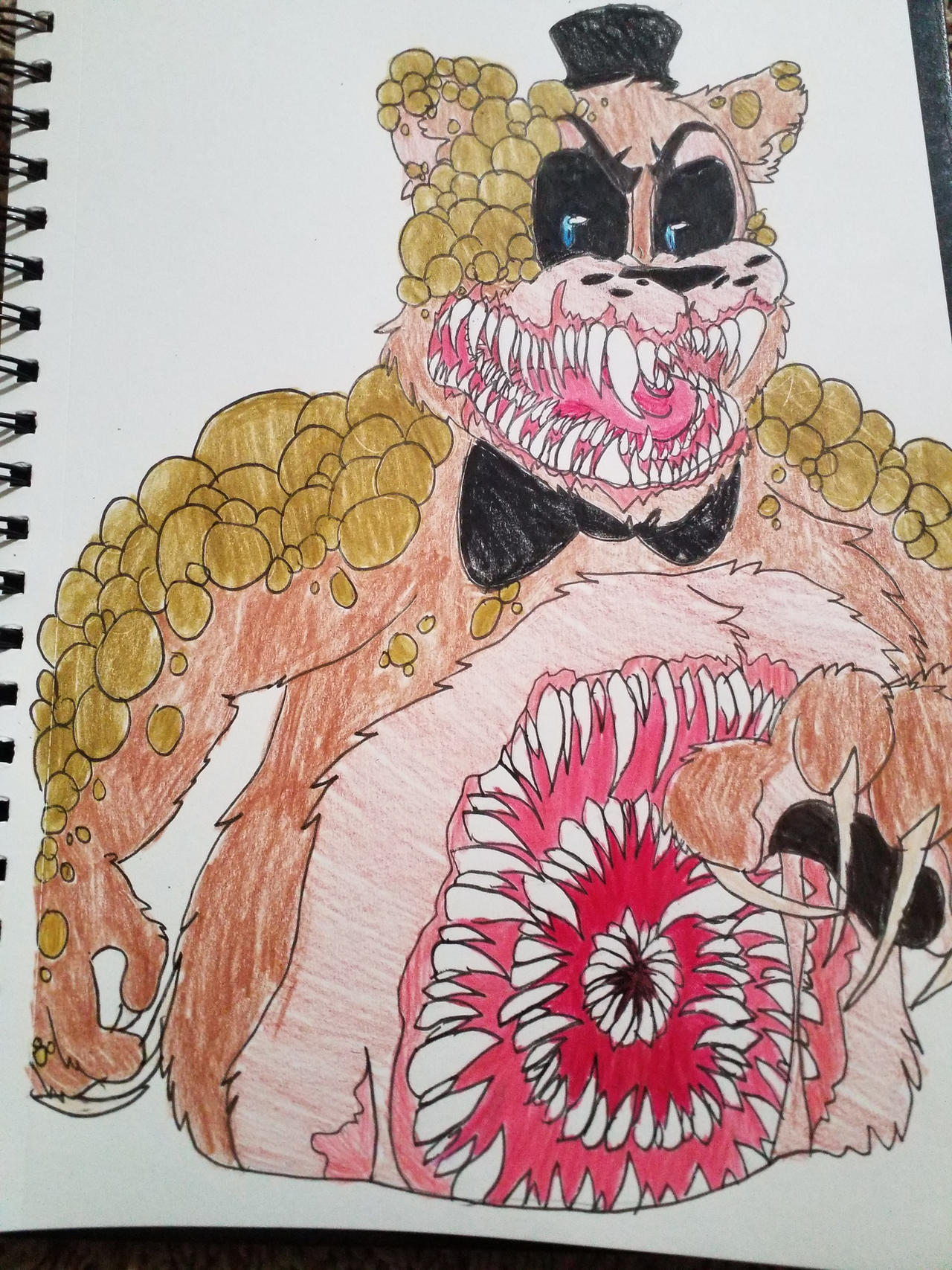 Contorted Freddy Twisted Freddy drawing by kattren on DeviantArt