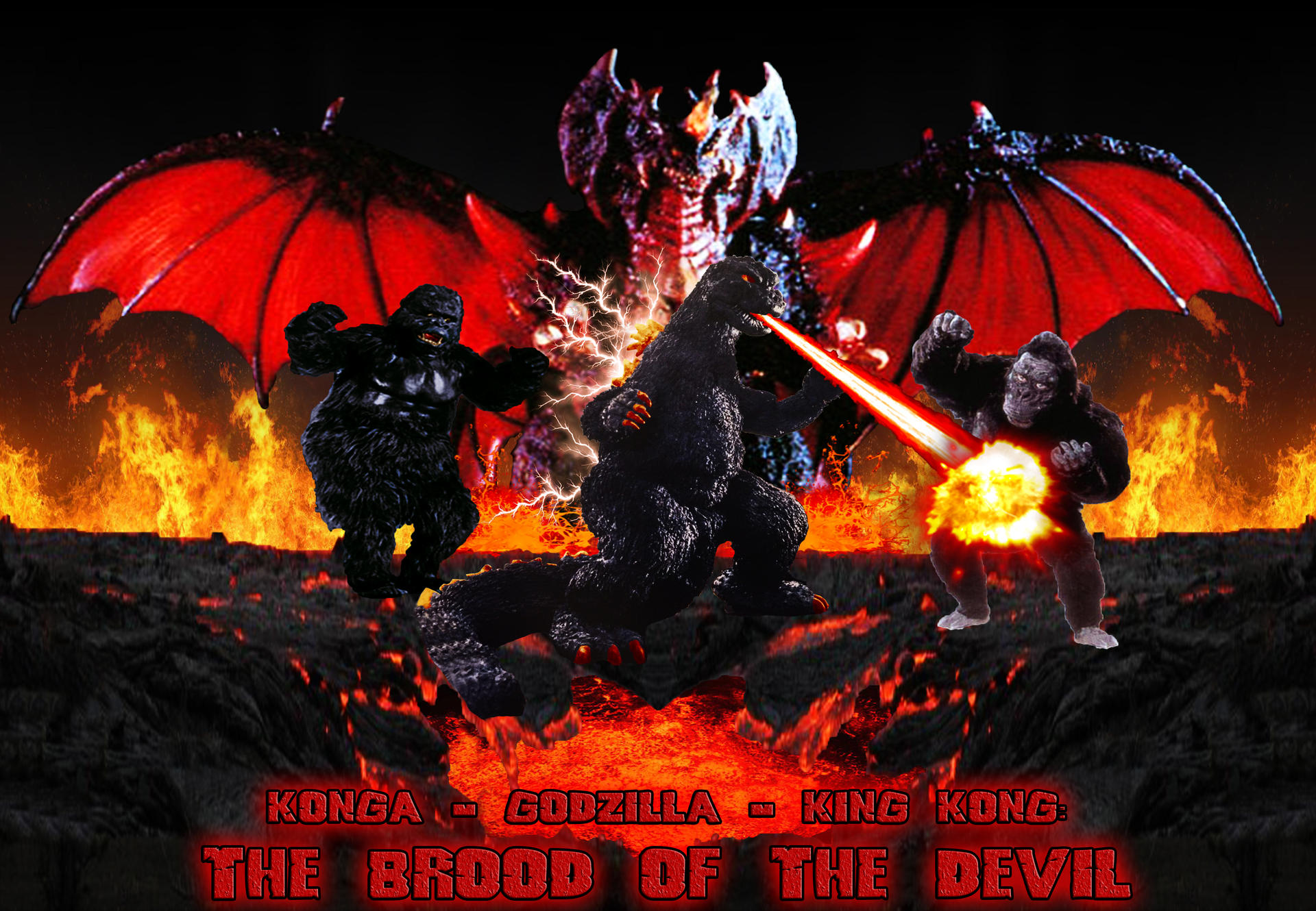 Konga, Godzilla, King Kong: The Brood of the Devil by ...