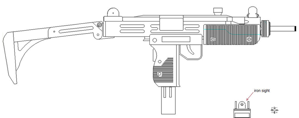 Uzi lineart by 96blackarrow on DeviantArt