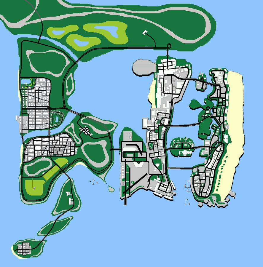 GTA Vice City and GTA III map united by Unter-offizier on DeviantArt