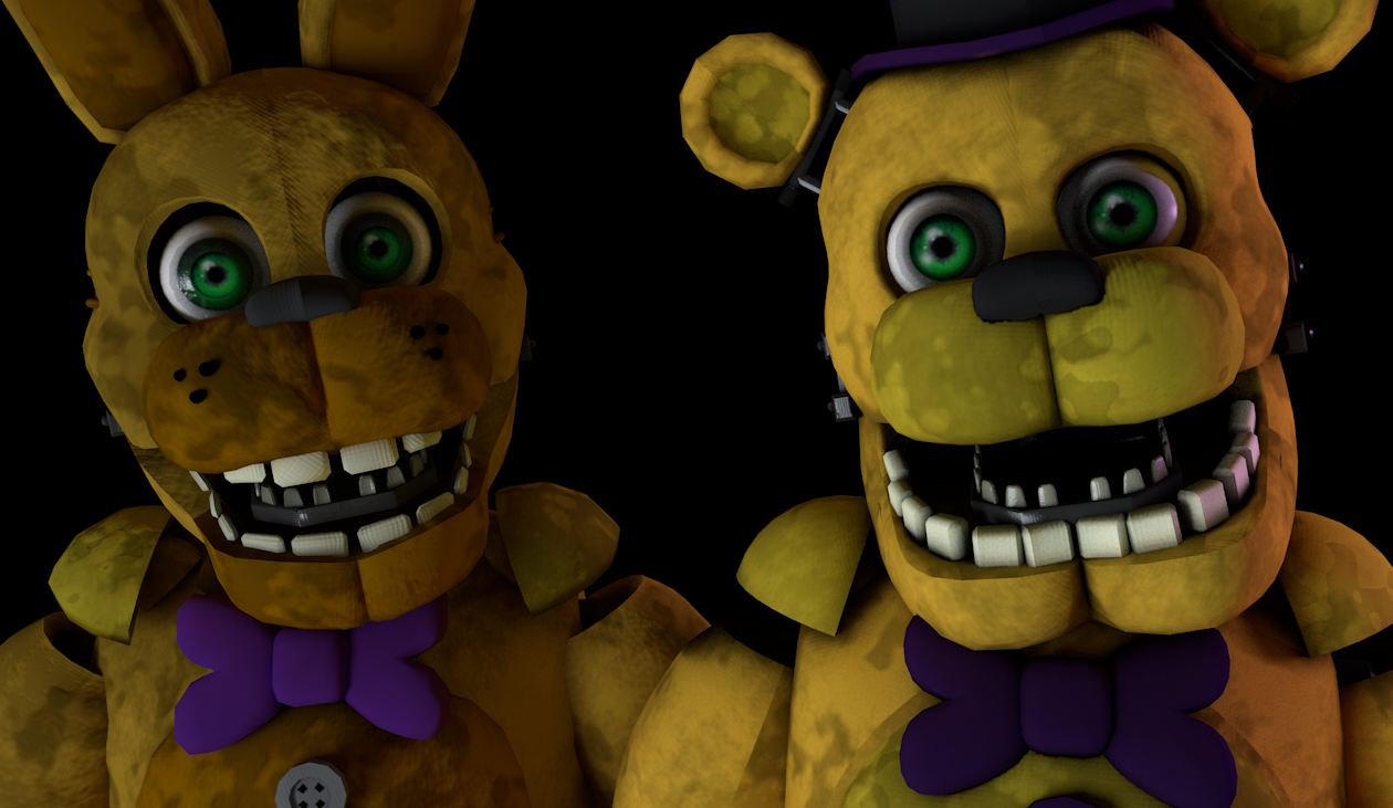 Blender/Fnaf] UFMP Fredbear and SpringBonnie by SFMSG64 on DeviantArt