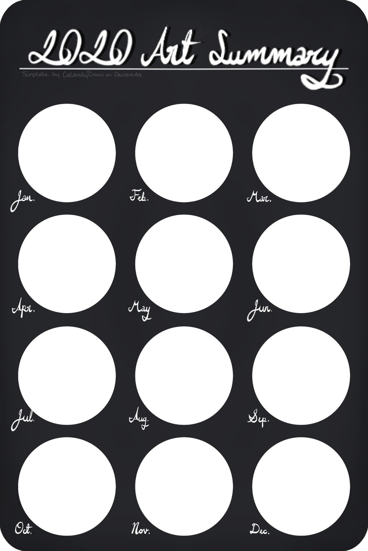 2020 Art Summary Template Free to Use by CalamityCrown on DeviantArt
