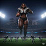 Ebony giantess football player 2