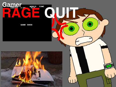 Funny Gamer Rage Quit Stick Figure Gaming Sarcastic Meme Pullover