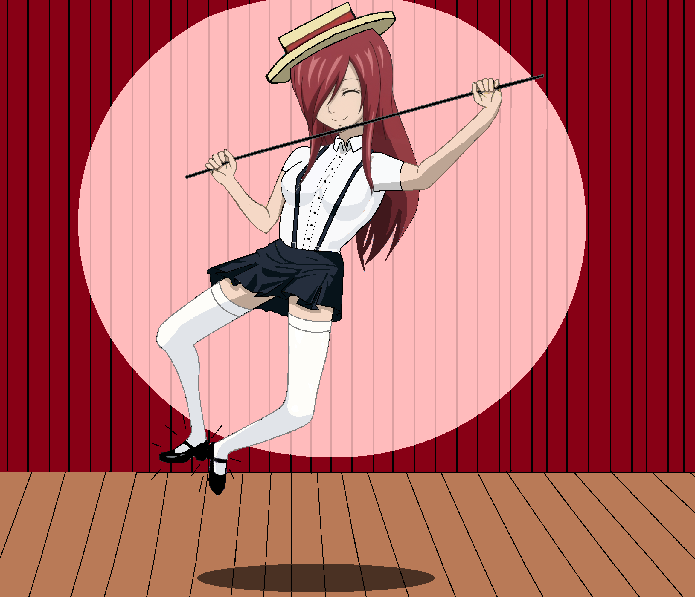 Erza Scarlet tap dancing edit (with stage) by SyberKnight93 on DeviantArt