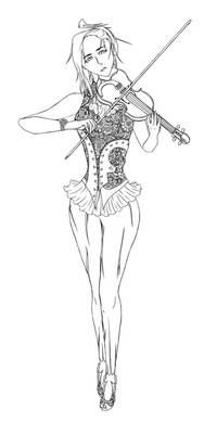 Devil's violinist - Lineart