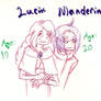 Lucia and Manderin Pen Sketch