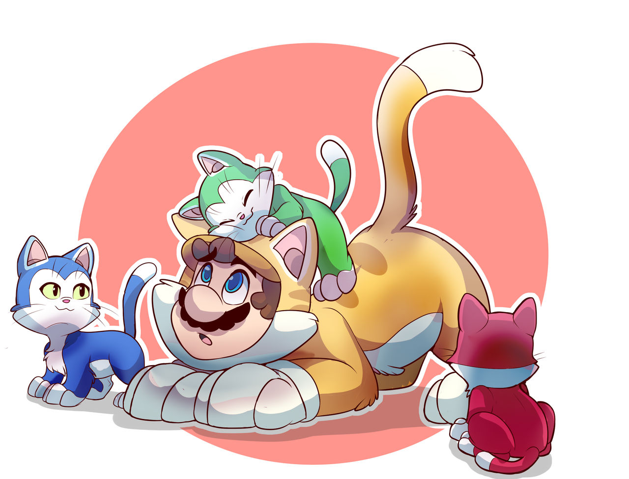 Kittens And Mario By PatchyDragon On DeviantArt kittens-and-mario-by-patchydragon-on-deviantart