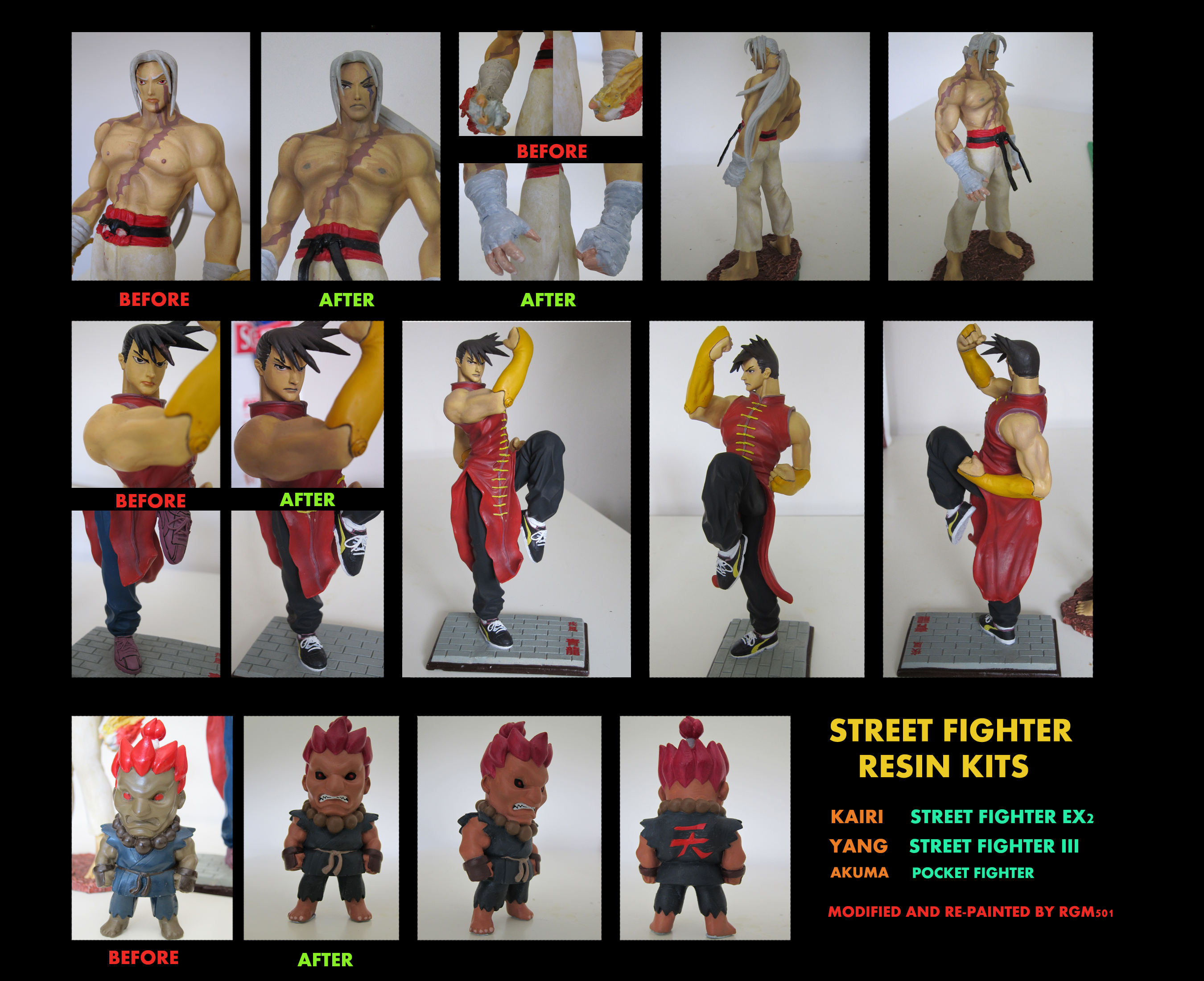 Street Fighter resin statues