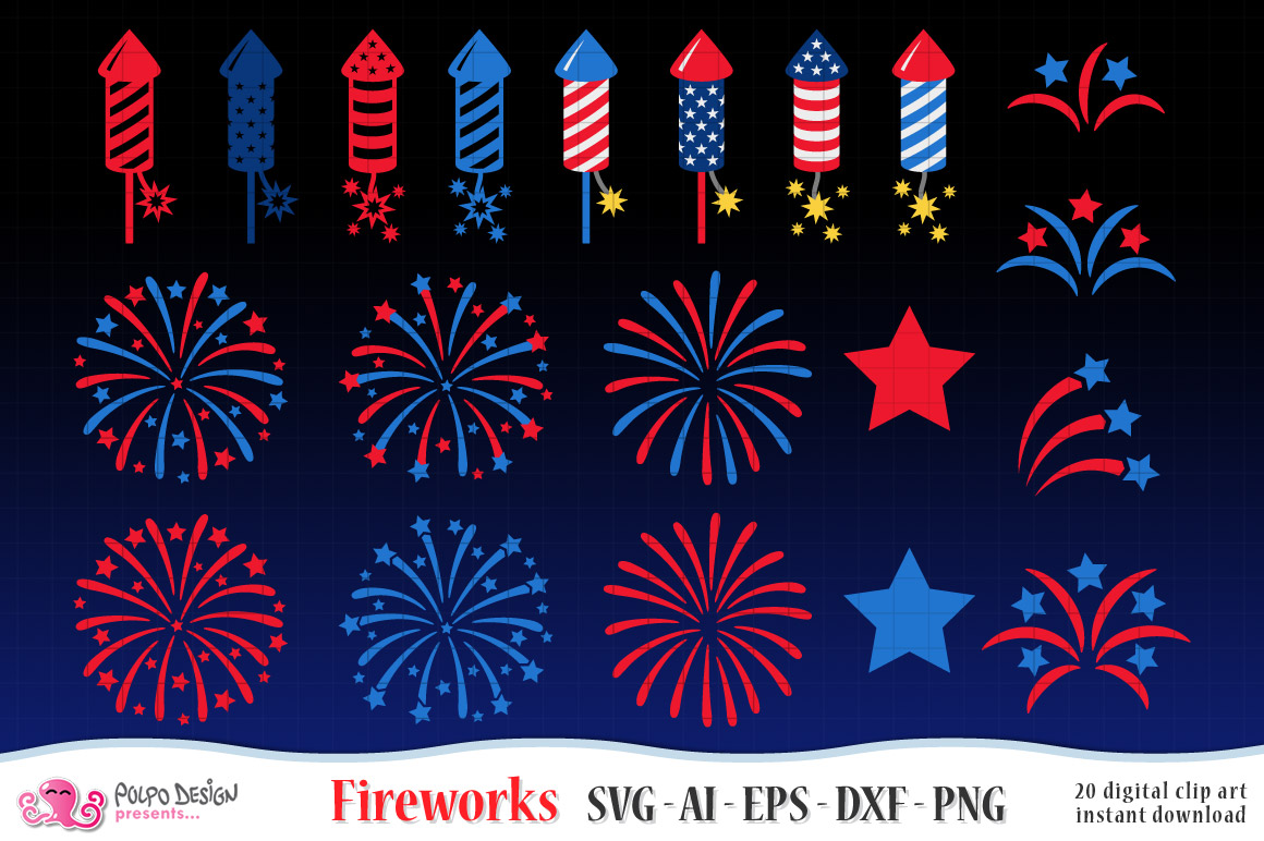 Download 4th Of July Fireworks Svg Eps Dxf Ai And Png By Polpodesign On Deviantart