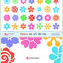 Flower SVG, Eps, Dxf and Png.