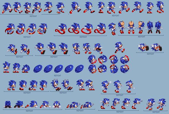 Used and unused sonic sprites mod gen WIP by DarlexCZ on DeviantArt