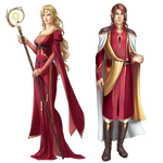 commission: gold elves by emteaART